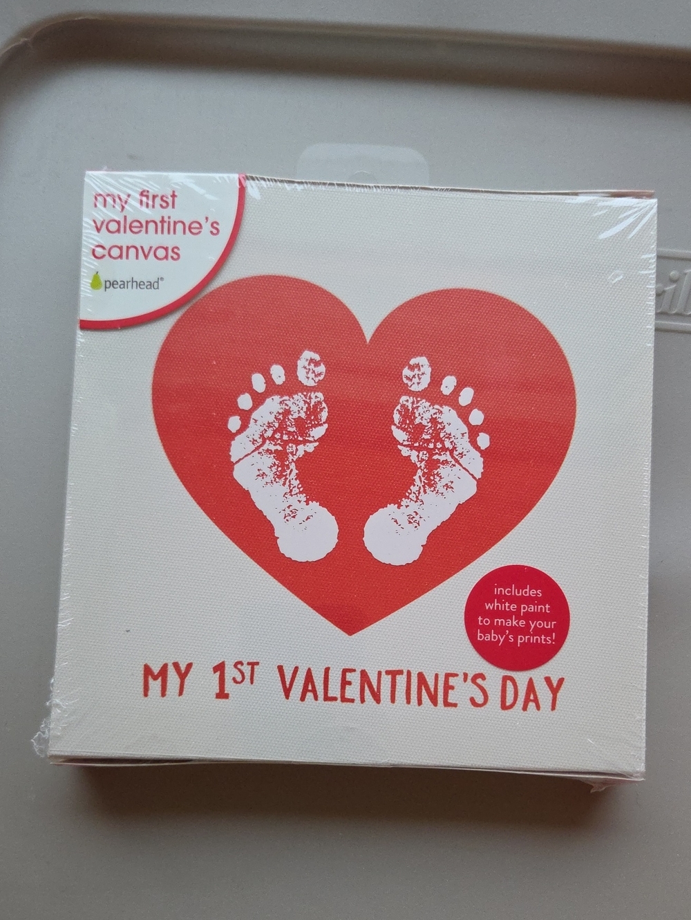 Pearhead My 1st Valentine’s Day Canvas - Red & White